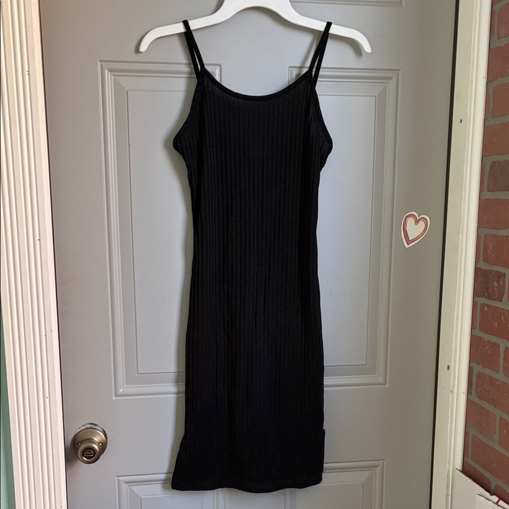 Olivia Rae Black Ribbed Mini Dress